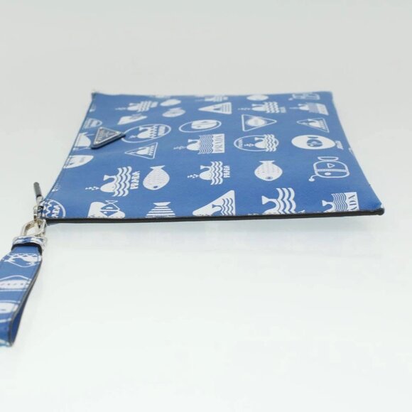 PRADA Shoulder Bag Safiano Leather Light Blue Auth ar8307V - Picture 5 of 15